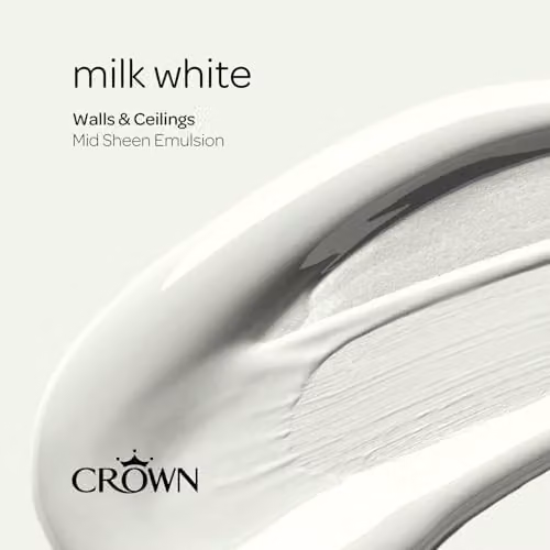 Crown White Walls and Ceilings Mid Sheen Emulsion 2.5L – 2