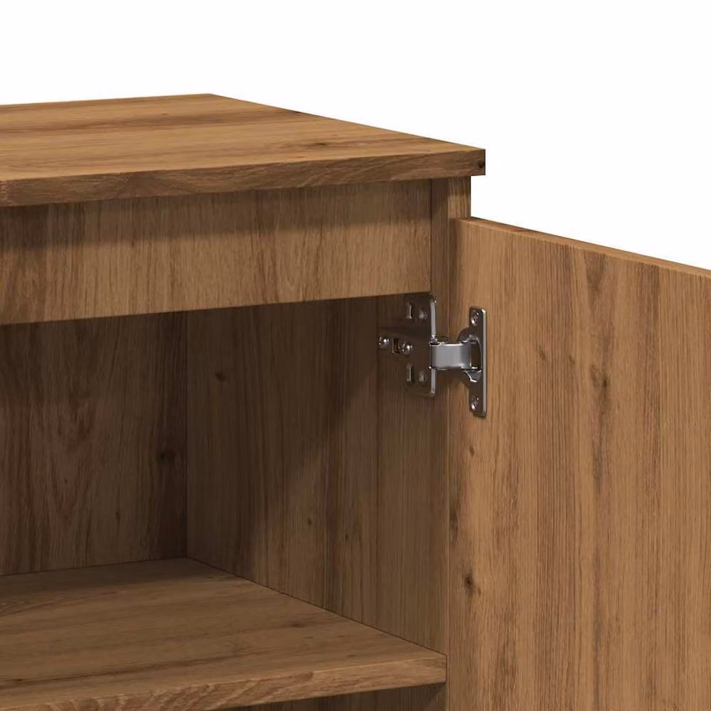 Berkfield Home Artisan Oak Sideboard in Brown, W/D/H: 60 x 35 x 70 cm – 4