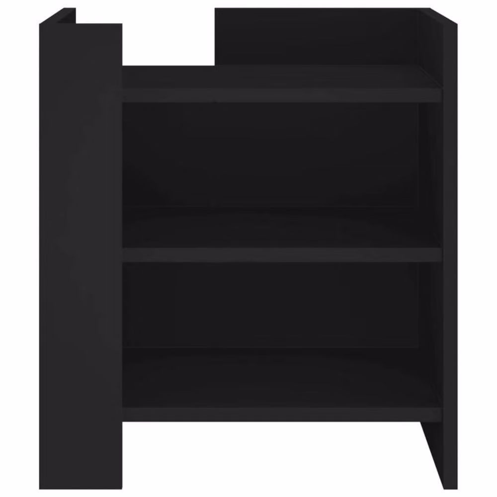 Berkfield Home Black Bedside Cabinet in Engineered Wood W/D/H: 45 x 50 x 50 cm – 4