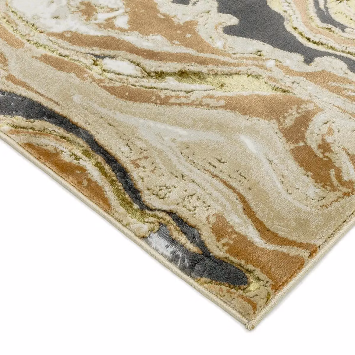 The Rug Shop UK Modern Abstract Area Rug in Light Grey, Polyester and Polypropylene, W: 200 cm, D: 290 cm – 3