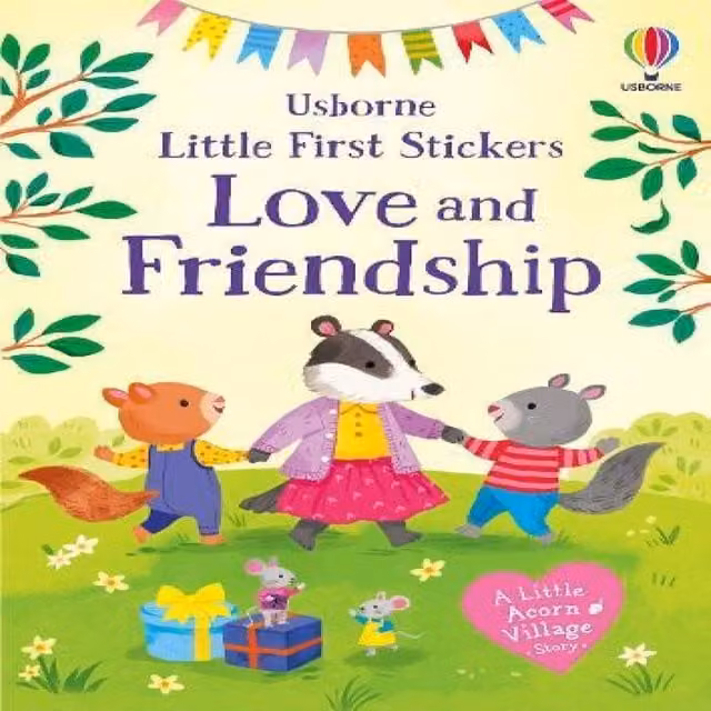 Usborne Holly Bathie Little First Stickers Love & Friendship Multicolour Paperback Book