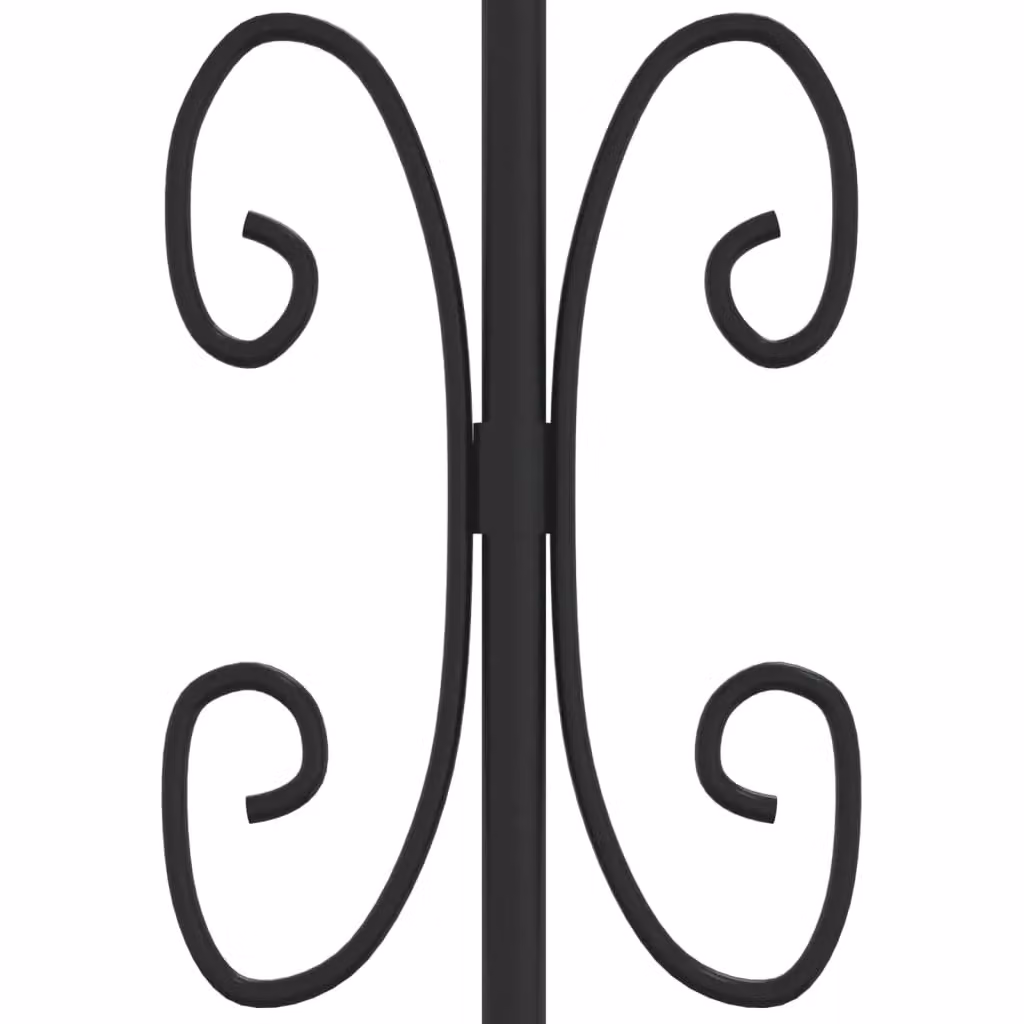 Berkfield Home Garden Fence with Spear Top in Black Powder-coated Steel, Height: 190 cm – 3