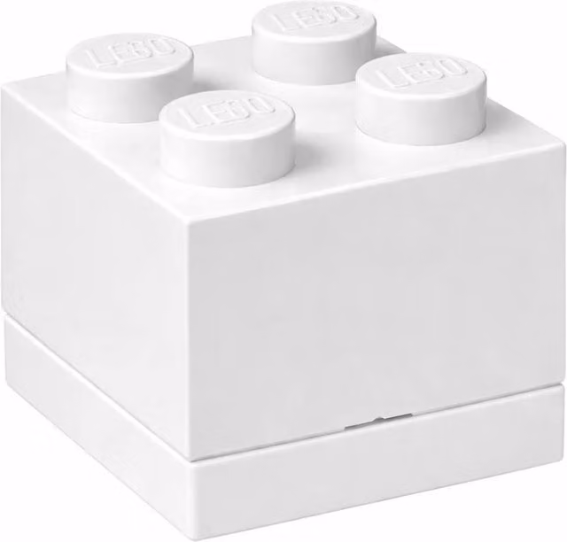 LEGO Mini Box 4 Storage Brick Box in White