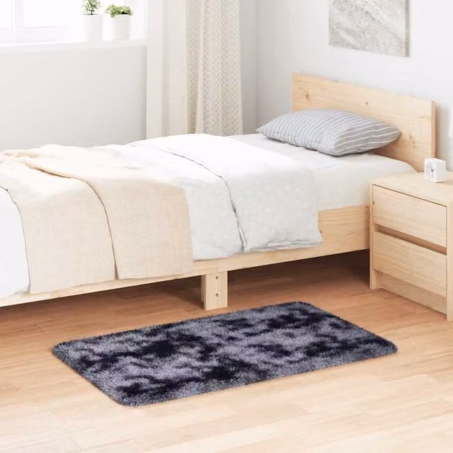 Berkfield Home NAVARRA Shaggy High Pile Rug, Grey, W: 60 cm x L: 100 cm – 1