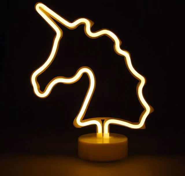Simpa LED Novelty Neon Unicorn Light in Warm White
