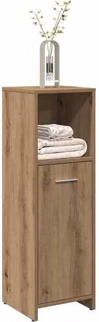 Berkfield Home Artisan Oak Spacious Bathroom Cabinet in Brown, W/D/H: 30 x 30 x 95 cm – 1