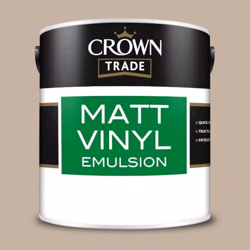Crown Trade Matt Vinyl Dispersion Paint in Taupe and Grey, 2.5 l – 2