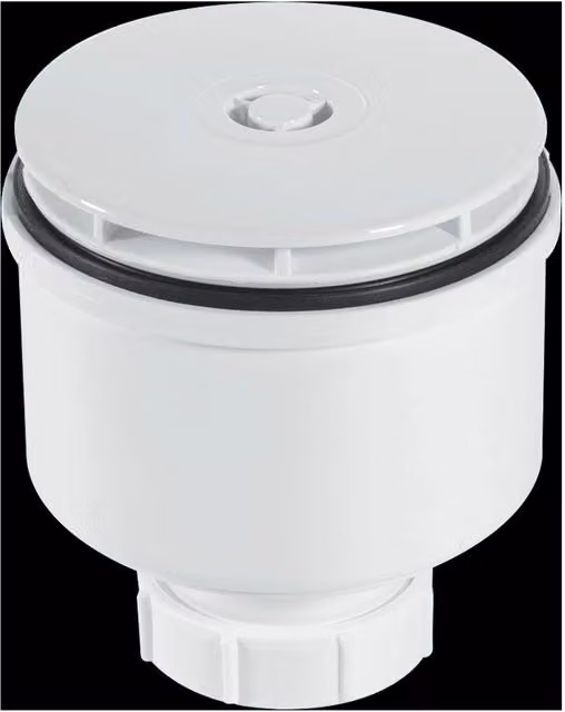 McAlpine White Plastic Round Vertical Shower Trap with 2 inch Universal Connection – 1