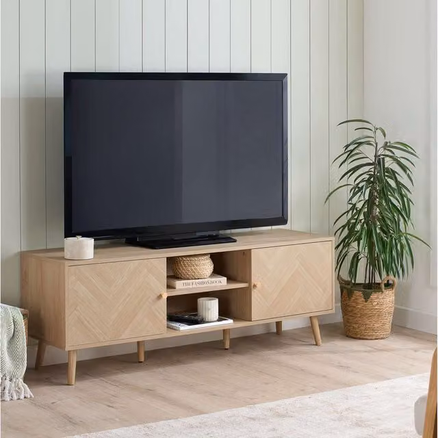 Birlea Herringford Large TV Unit in Brown Oak Finish