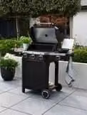 Norfolk Grills Atlas 300 Black Gas Barbeque with Side Burner and Stainless Steel Finish