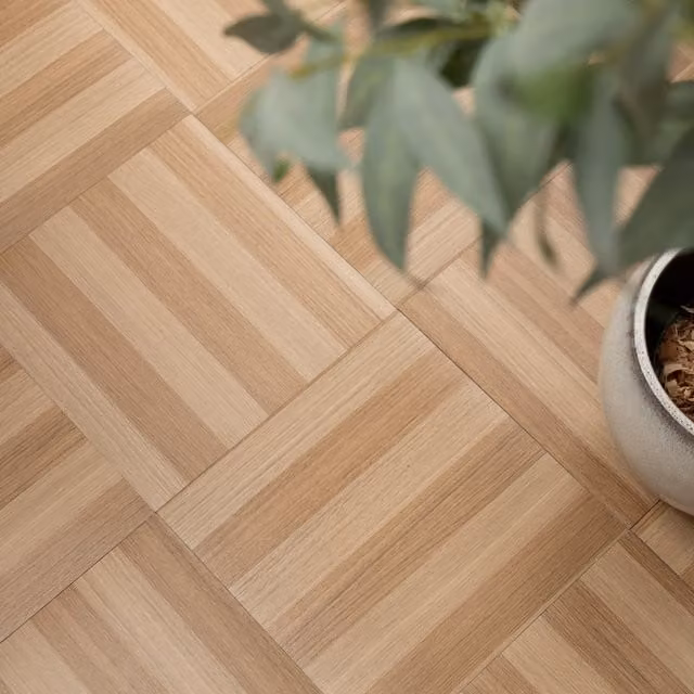 d-c-fix Self-adhesive Vinyl Floor Tiles, Brown Tile Look Plank, W/D: 30.48 x 30.48 cm