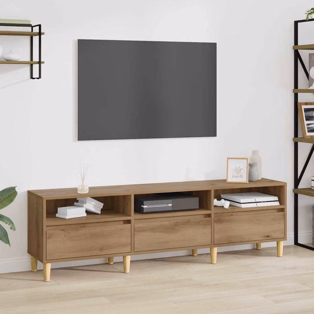 Berkfield Home Artisan Oak TV Cabinet in Brown, W/D/H: 150 x 30 x 45 cm – 2