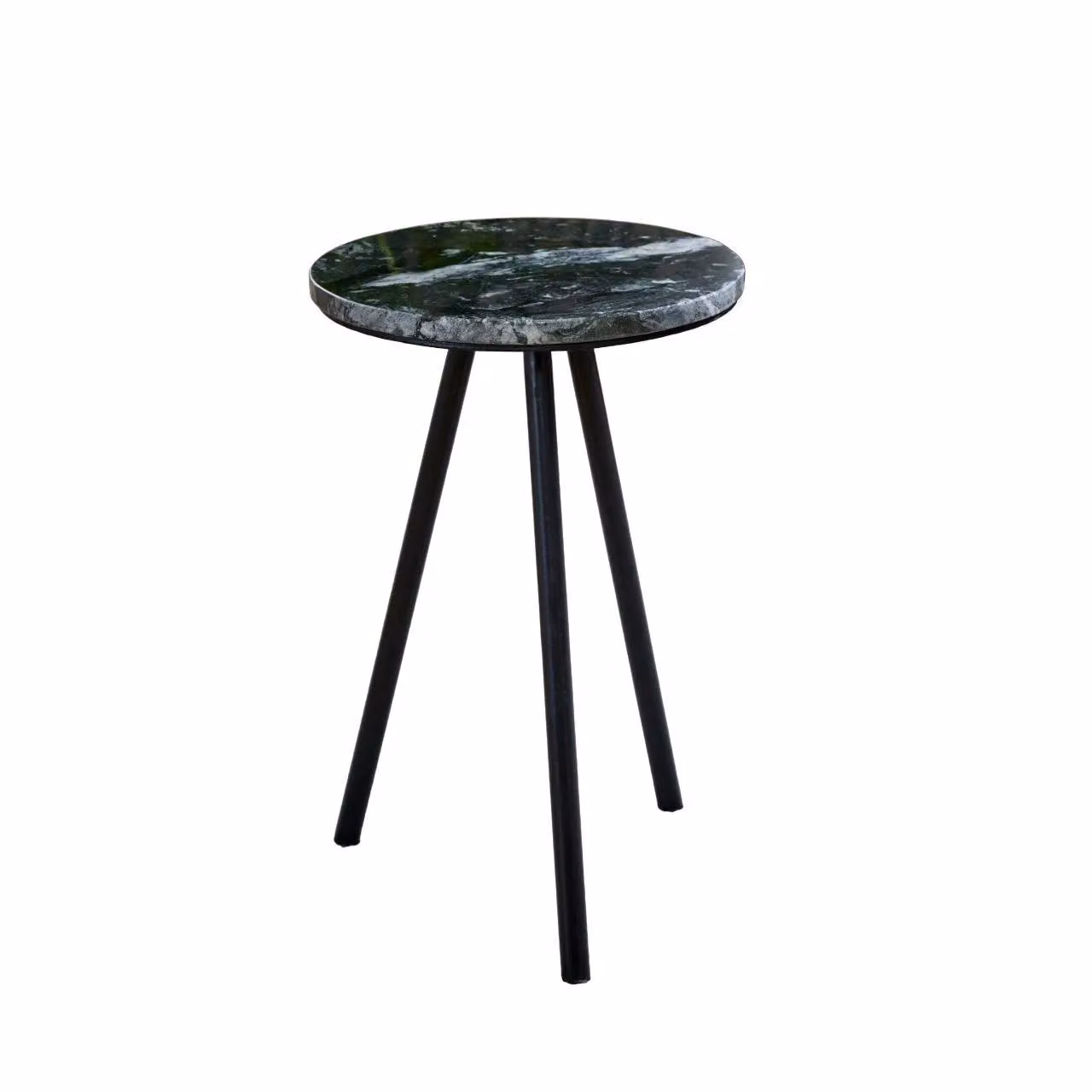 IH Design Tilden Side Table with Black Marble Top and Metal Legs, W/D/H: 30 x 30 x 60 cm – 2