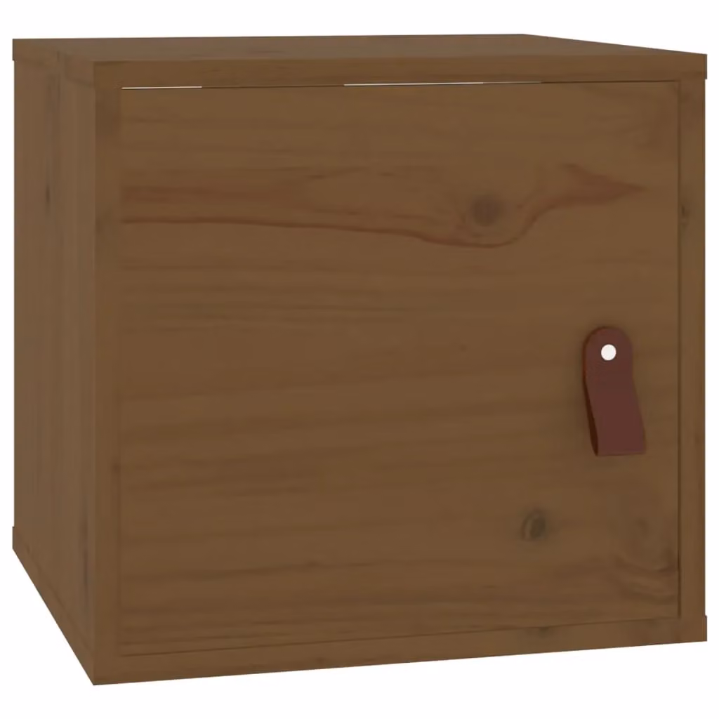 Berkfield Home Set of 2 Rustic Solid Wood Pine Wall Cabinets in Honey Brown, W/D/H: 31.5 x 30 x 30 cm – 2