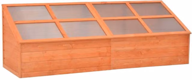 Berkfield Home Wooden Freestanding Greenhouse in Brown, W/D/H: 180 x 57 x 62 cm