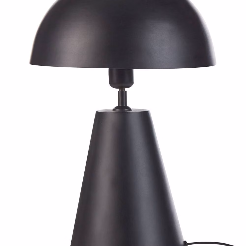 Wyld and Coco Handmade Industrial Metal Table Lamp in Matte Black with LED Dome Shade – 2