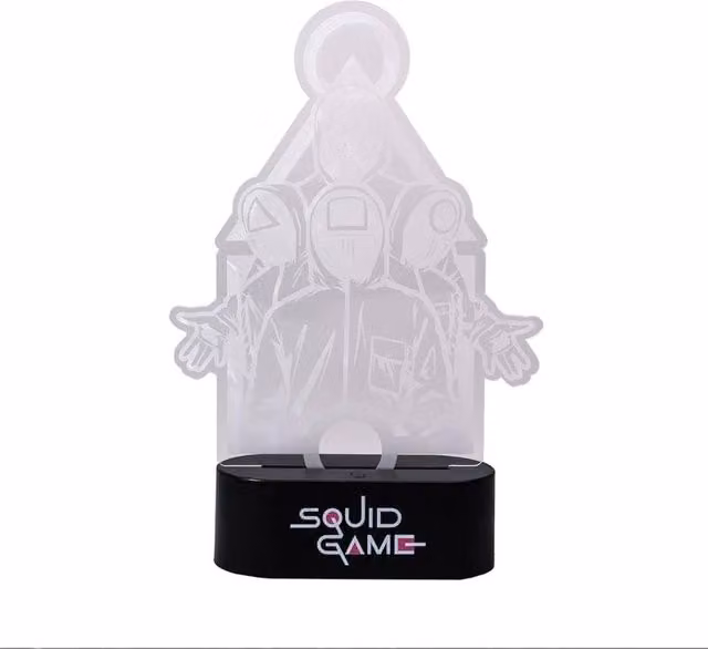 Grupo Erik Squid Game LED Desk Table Lamp in Black and Multicolour