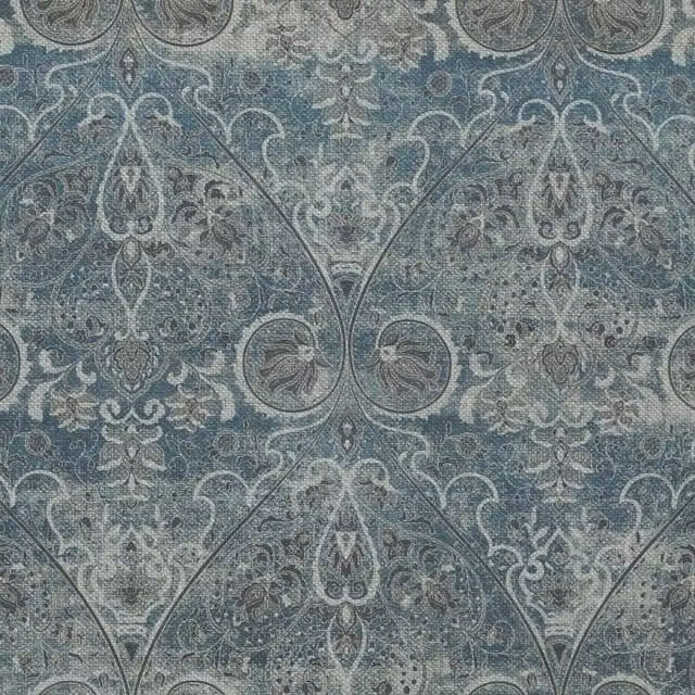 Linda Barker Home Jaipur Printed Blue Cotton Fabric