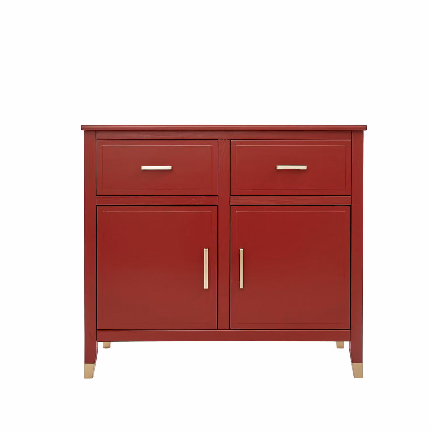 Cabinet Bits Palazzi Red Matt Metal Modern 2 Door 2 Drawer Sideboard – 2