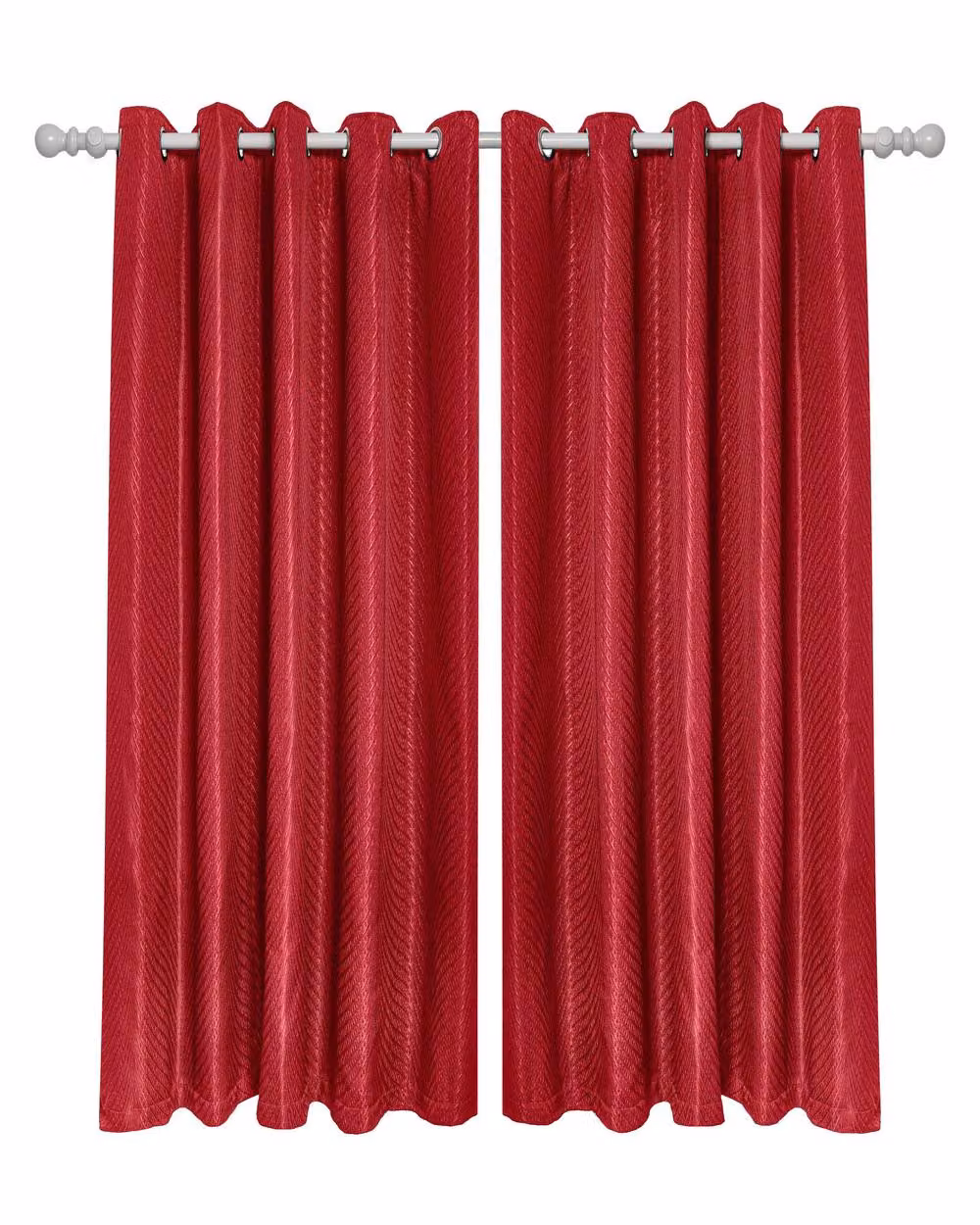New Edge Blinds Wave Woven Jacquard Curtains in Blue and Red, Width: 168 cm, Drop: 183 cm – 2