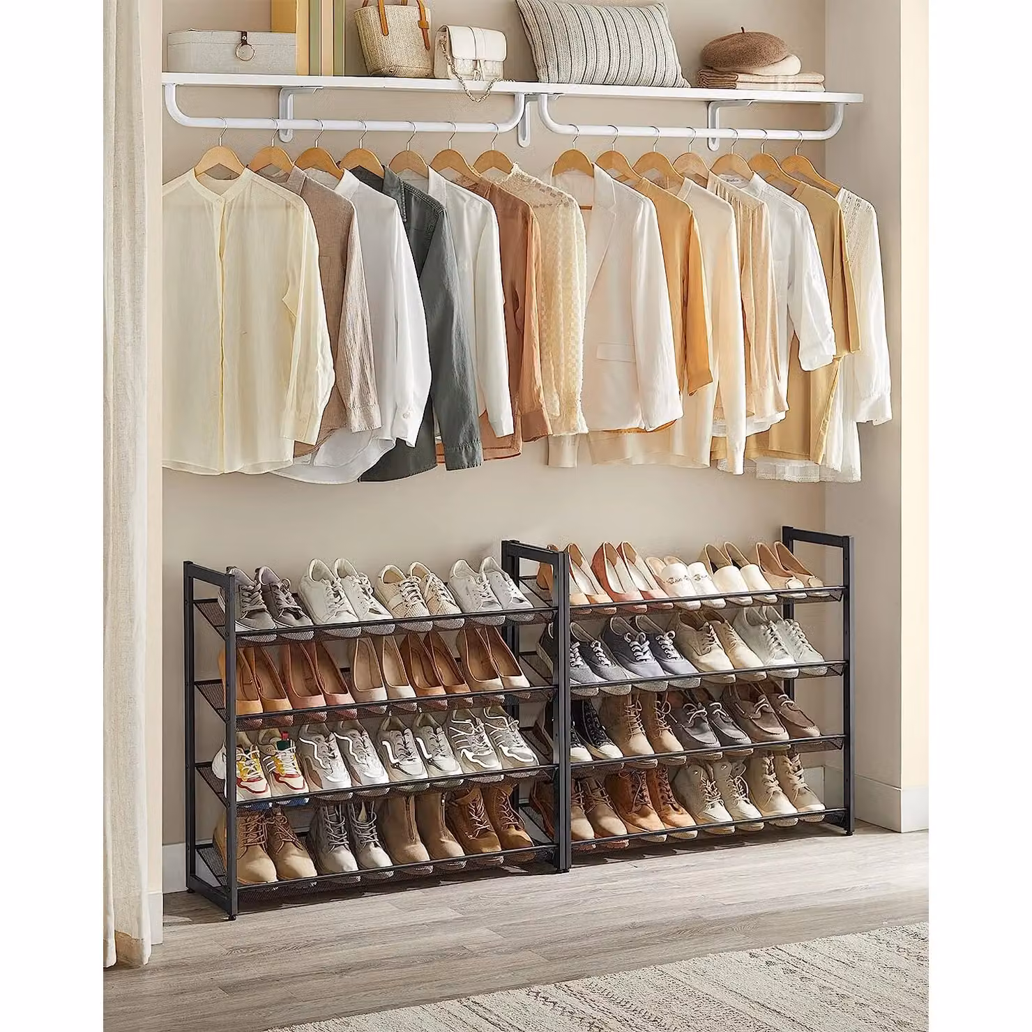 SONGMICS 8-Tier Metal Shoe Rack with Adjustable Shelves in Black – 2