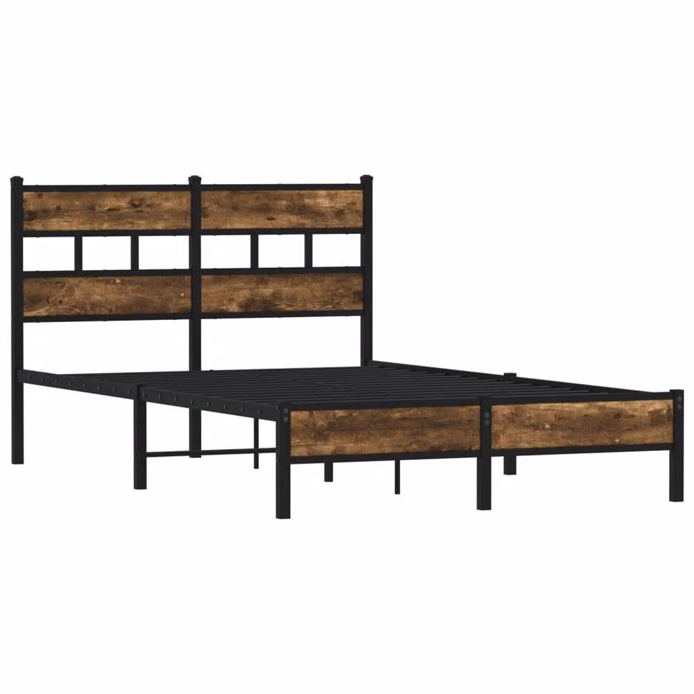 Berkfield Home Sonoma Oak Bed Frame with Headboard, Brown, W/D/H: 120 x 190 cm – 3