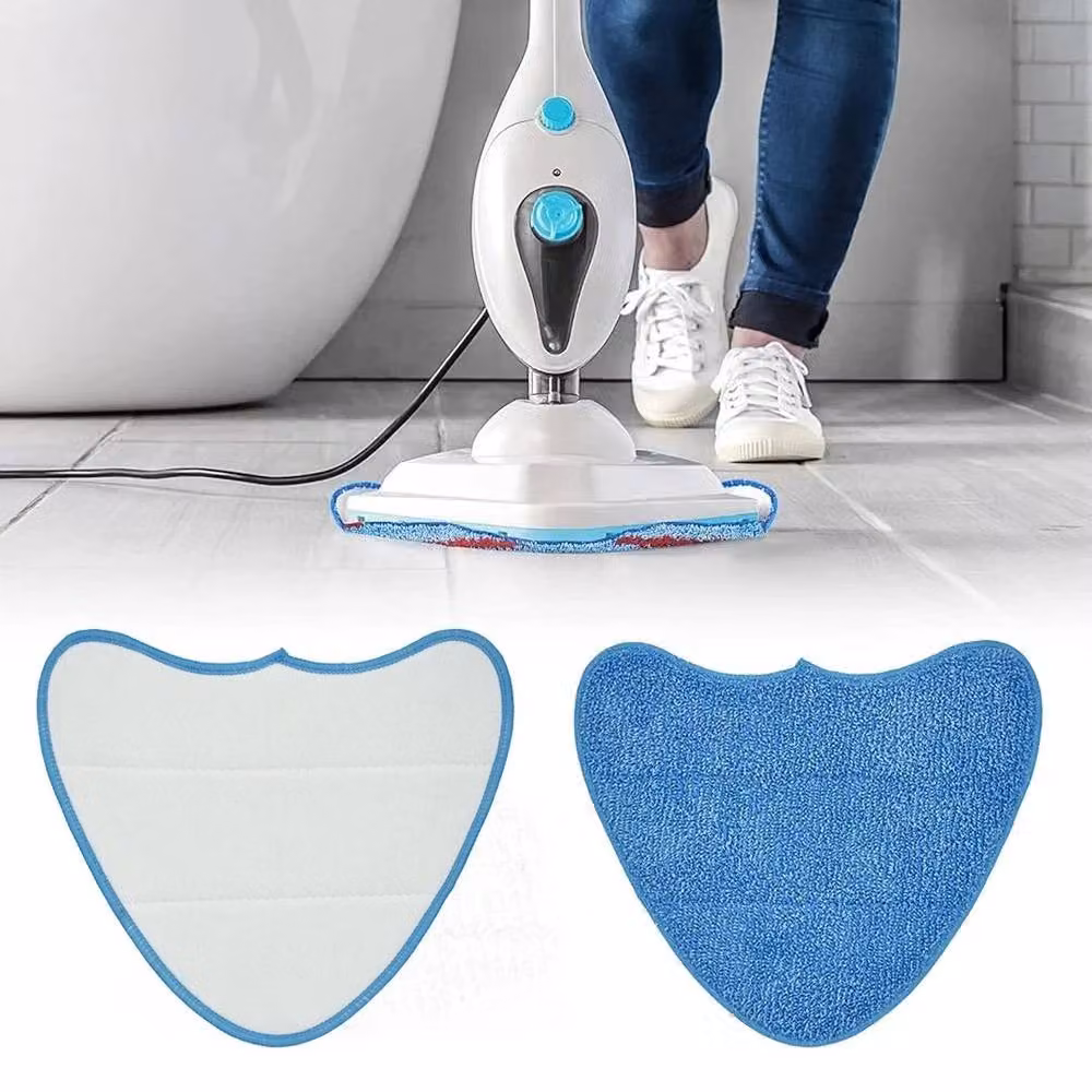 FLAVORA 4-Piece Replacement Steam Mop Cleaning Pads in Blue, W: 100 cm, D: 50 cm – 3