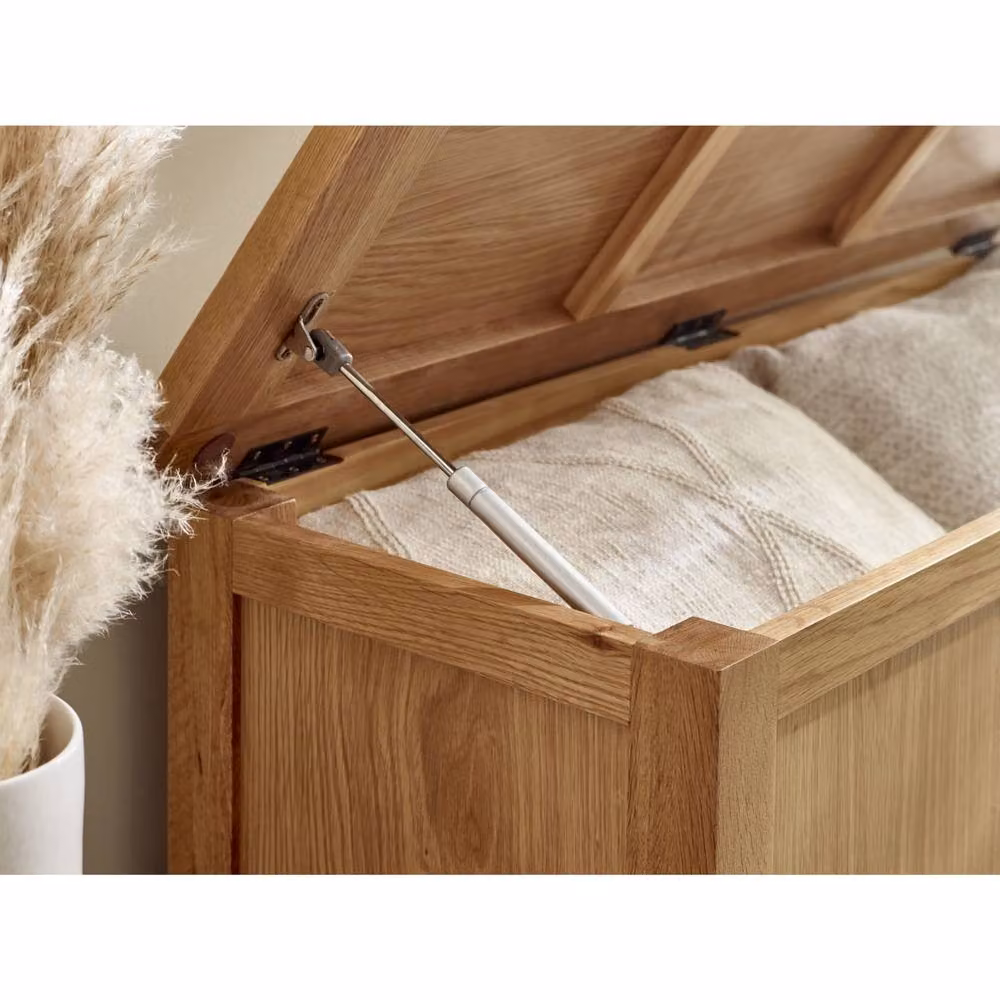 Cheshire Premium Langham Oak Storage Bench in Natural – 4