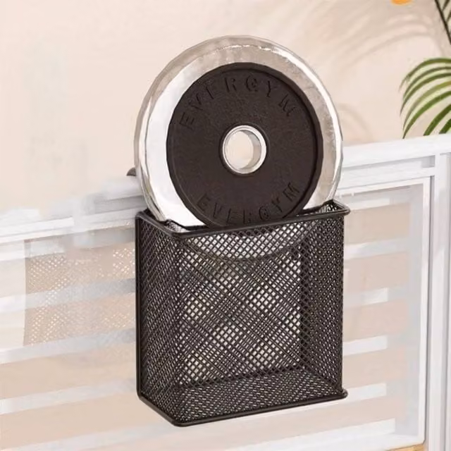 EONLION Black Metal Mesh Hanging Basket, W: 50 cm