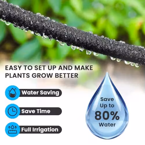 MantraRaj Black Porous Soaker Hose for Garden Irrigation, 7.5 m – 2