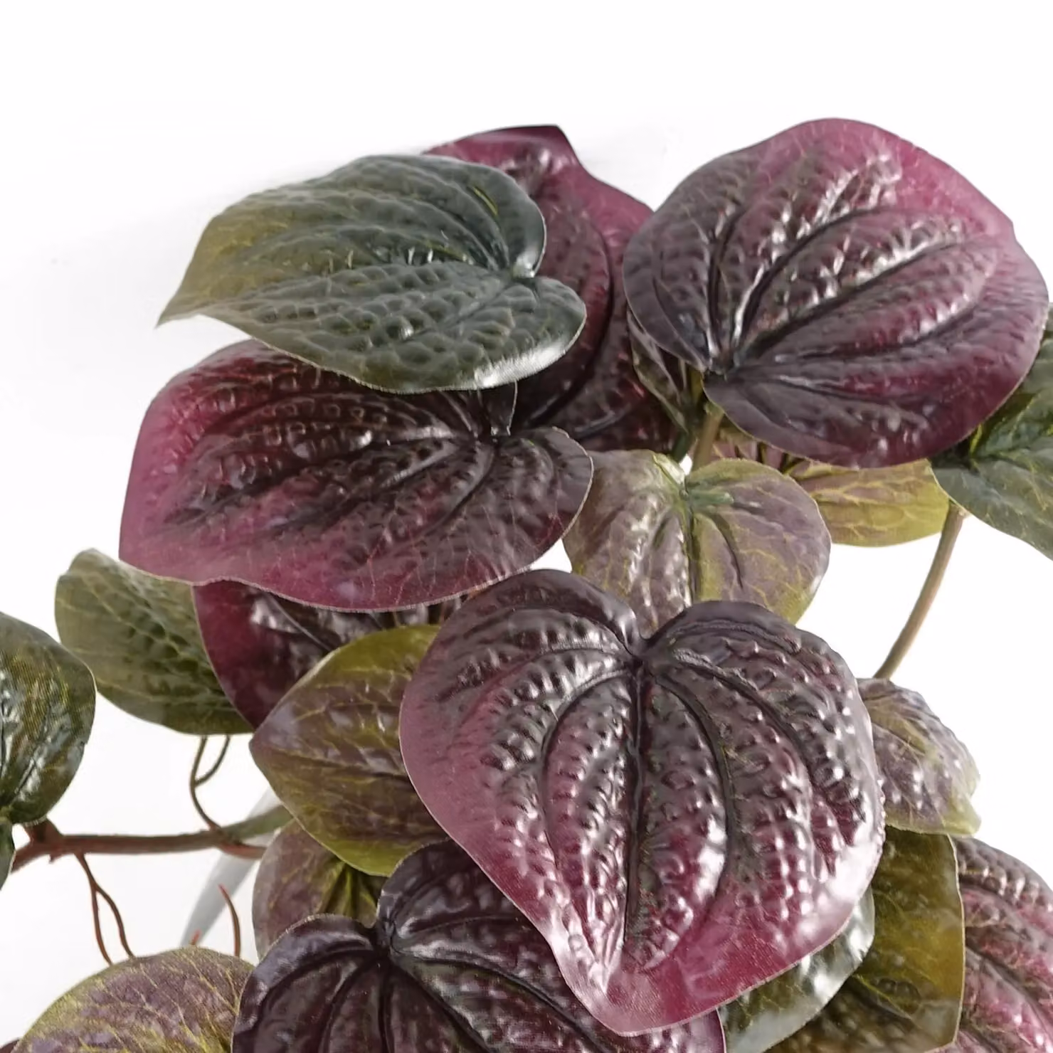 Leaf Design UK Realistic Artificial Purple Potted Pothos Plant, Height: 35 cm – 4