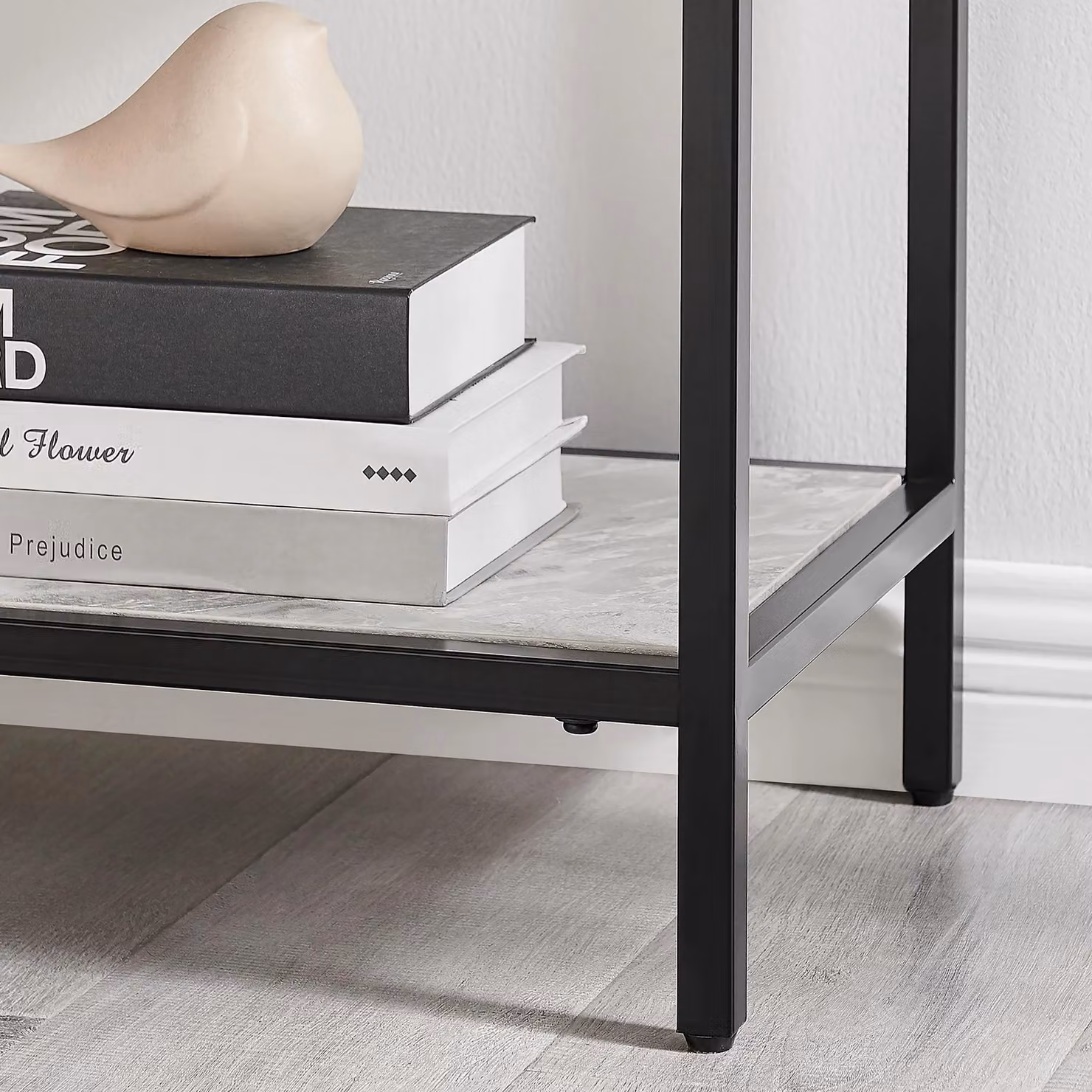 FurnitureboxUK Ashton Industrial Black Metal and Off-White Cube Shelf Unit with 5 Melamine Coated Shelves – 3