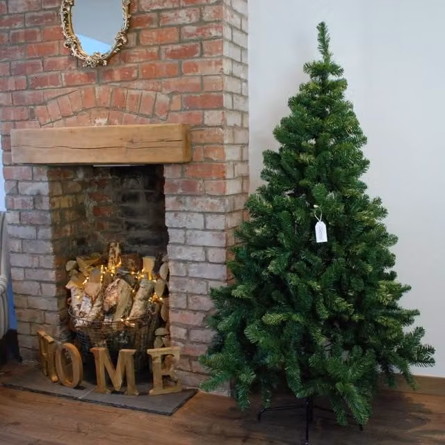 Samuel Alexander Imperial Pine Christmas Tree in Green, Height: 180 cm, Diameter: 115 cm