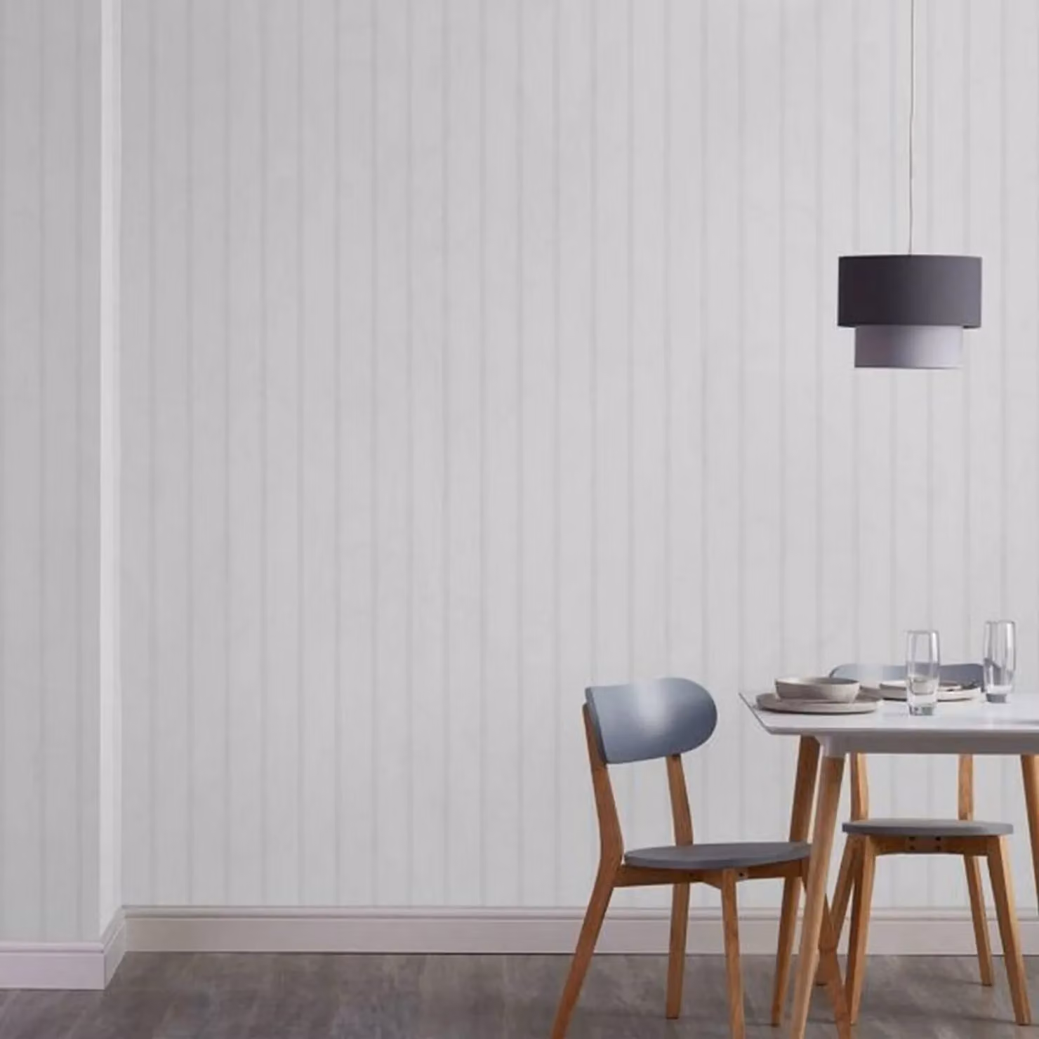 Graham & Brown Super Fresco Wood Slats Textured Wallpaper in White – 2