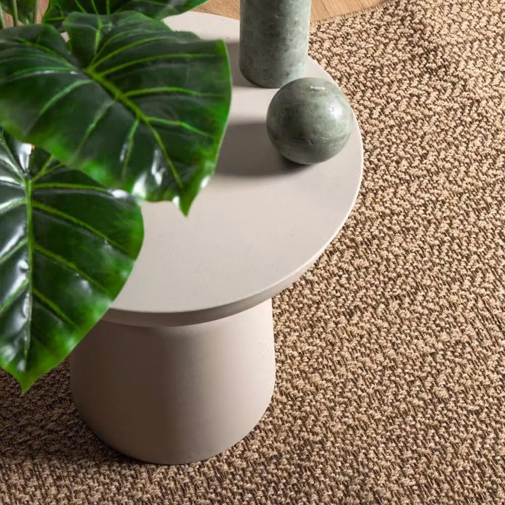 Berkfield Home Brown Jute-Look Round Indoor and Outdoor Rug, Diameter: 100 cm – 2