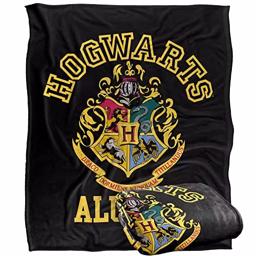 Warner Brothers Harry Potter Hogwarts Alumni White Fleece Throw Blanket W: 152 cm, D: 127 cm – 1