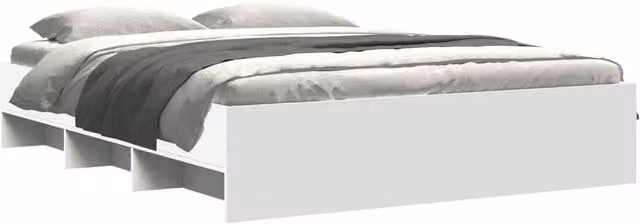 Berkfield Home Durable King Size Bed Frame in White, W/D/H: 150 x 200 cm