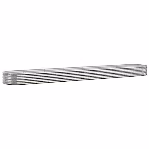 vidaXL Silver Galvanised Steel Raised Garden Bed W: 544 cm, D: 100 cm, H: 36 cm – 1