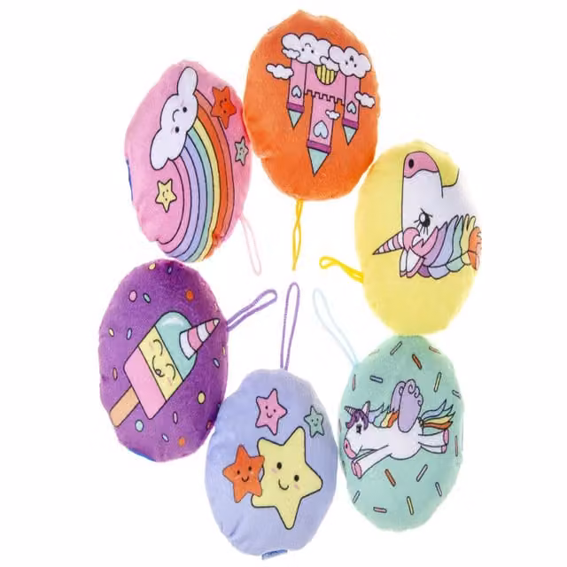 LG-Imports Single Plush Multicoloured Unicorn, White, 10cm
