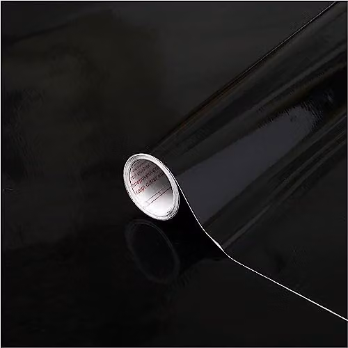 d-c-fix Black Gloss Plain Vinyl Wrap Film, W: 67.5 cm x L: 2 m
