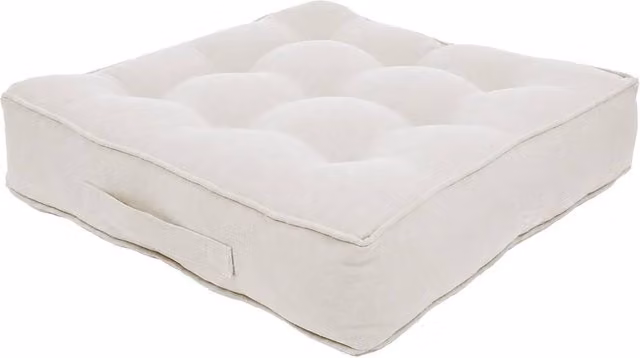Harbour Housewares Square Seat Booster Cushion in Beige with Removable Breathable Cover, W/D/H: 50 x 50 x 50 cm – 2