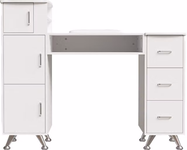 Darphe Professional Manicure Table with Storage, White