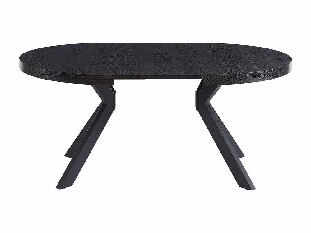 Vente-unique KOMONI Extendable Round Dining Table, Black, W/D/H: 120 x 120 x 76 cm – 3