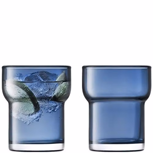 LSA International Blue Utility Tumbler Set of 2, 300ml