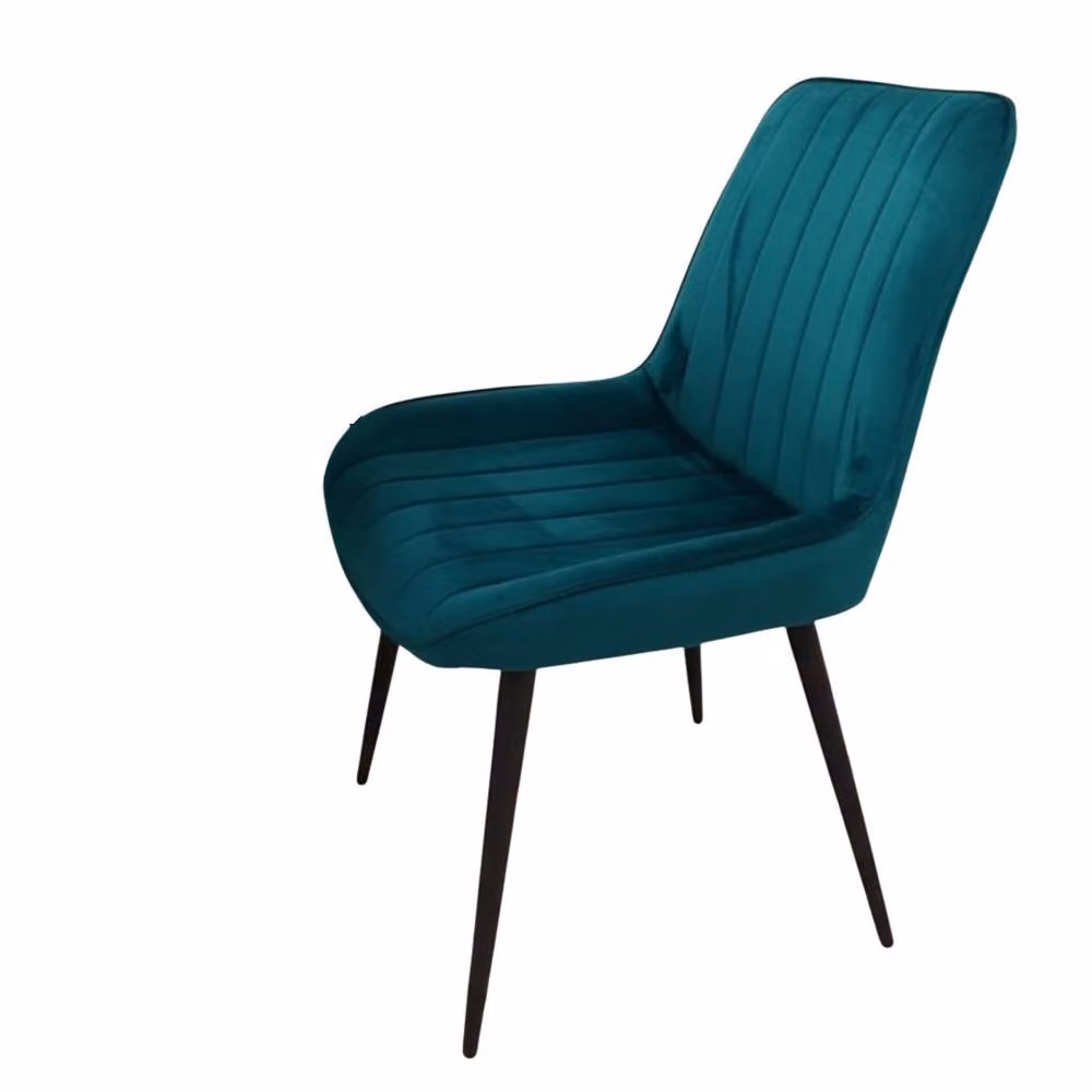 Stratus Interiors Petrol Blue Velvet Upholstered Scandinavian Dining Chair – 2
