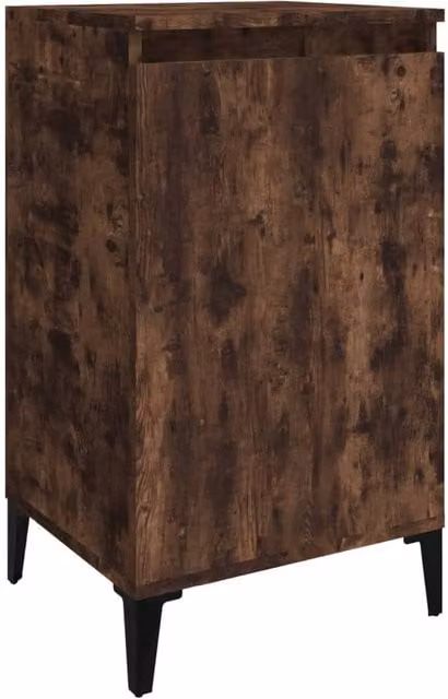 Berkfield Home Bedside Cabinet in Smoked Oak Brown, W/D/H: 40 x 35 x 70 cm