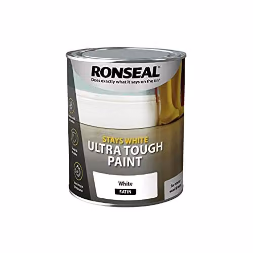 Ronseal Stays White Ultra Tough Paint in Pure Brilliant White, 750ml