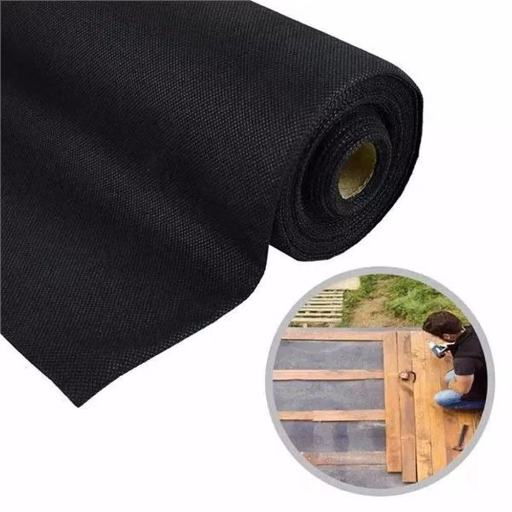 EONLION Black Weed Control Fabric, 3 Rolls, W: 1.5 m x L: 8 m – 3