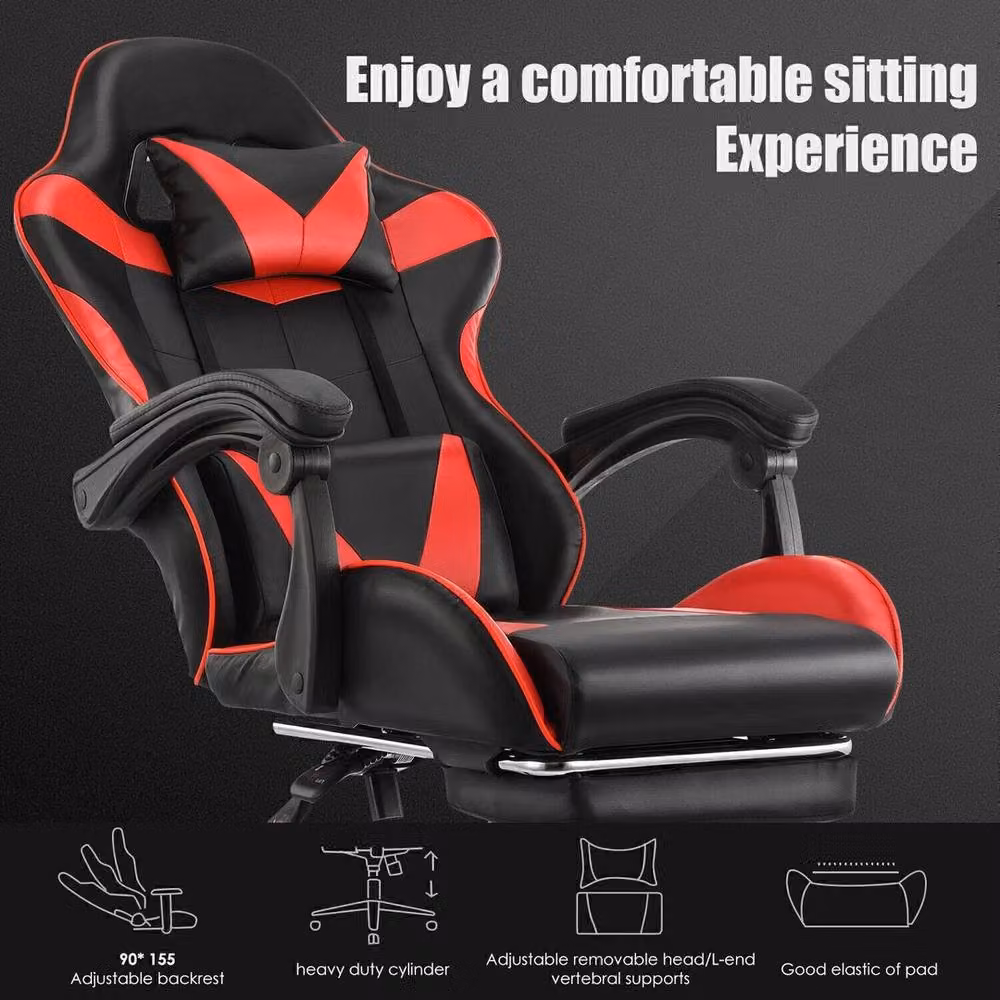 KORVIXA Luxury Executive Gaming Chair in Black and Multicolour with Headrest and Armrests – 3