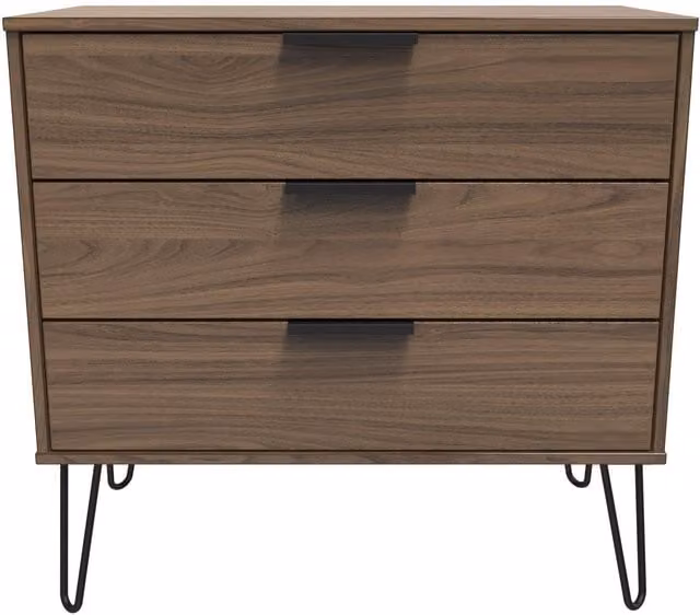Ready Assembled 2 U Fuji 3 Drawer Chest in Walnut – 1